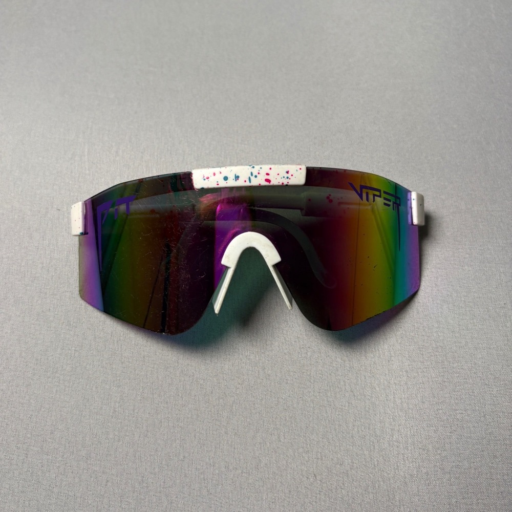 Pit Viper The 1993 Original Polarized Sunglasses White Splatter Rainbow Lens